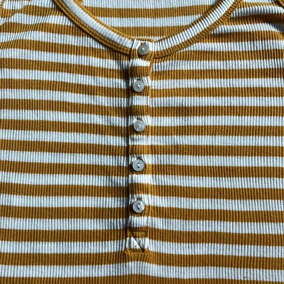 American Eagle Aerie Yellow Stripped Tank - Picture 3 of 3